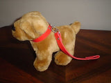 Shar Pei Stuffed Dog Leather Collar and Leash