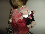 Handcrafted Christmas Father Bear with Baby Boy