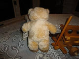 Antique Yellow Brown Plush Standing Teddy Bear L1205