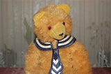 Antique Thuringia Germany Yellow Teddy Bear 1930s Silk Plush 18 inch 46 cm