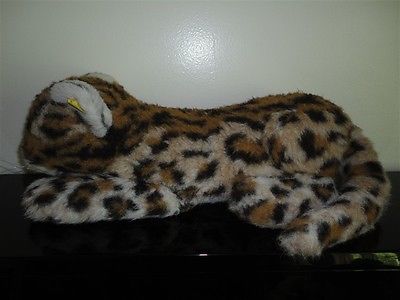 Steiff Vintage 1977 Patchy Young Leopard 6320/30 Button Tag 25 Inch  Laying