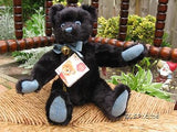 Hermann Shadow Black Blue Mohair Bear 535/1000 11 Inch 1997