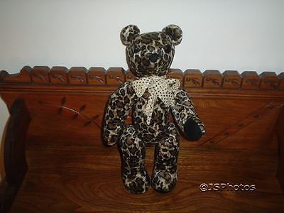 OOAK Canada Artist Handmade Bear Velvet Leopard Print
