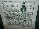 Smile QUILT Handcrafted Canada Waterloo 6 Story Panels Green 31 x 42 inch Cotton