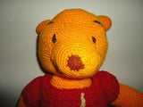 Handmade Knitted WINNIE the POOH Stuffed Bear