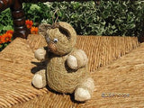 UK Straw Bear With Acorn Nose Handmade RARE