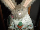Boyds Bunny Rabbit Carrot Sweater 11 Inch Archive Collection 1995