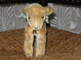 Antique Steiff Zicky Goat Mohair 6314,0 No ID 1950's Original Bell 5.5 Inch