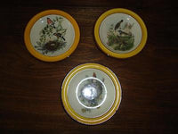 Vintage SMF Schramberg Germany Decorative Plates Birds w Nest Trees Set of 3