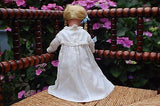 Antique Germany Blonde Girl Doll with Braids Christening Gown 2 pair shoes