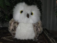 Chosun Owl Plush Brown White 7.5 Inch Stuffed Animal 1980s