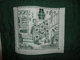 Smile QUILT Handcrafted Canada Waterloo 6 Story Panels Green 31 x 42 inch Cotton