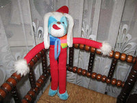 Vintage Old German Colorful Dog Plush Long Dangling Arms & Legs