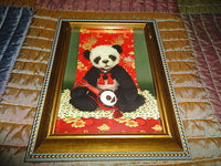 One & Only Bears Artist Michelle Lamb OOAK MAYSING Panda Photo Art Card Framed