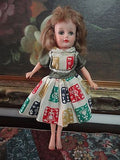 Antique 1950s Uneeda Suzette Vinyl Doll 10 inch Marked Fully Jointed