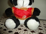 Chinese Panda Bear Stuffed Plush in Satin Shirt