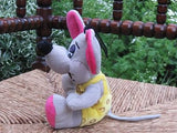 Beren Toys Holland Gray Mouse Stuffed Animal Plush 7 Inch 1970s