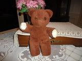 Antique KNICKERBOCKER Teddy Kuddles Brown Bear Yellow Eyes 11 Inch 1950s