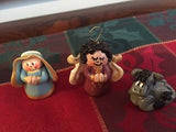 Miniature Dough Clay NATIVITY SET Jesus Joseph Mary 11 Handmade Figurines OOAK