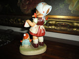 Vintage Made in Japan German Girl Making Clothes Doll Porcelain Figure 6 inch