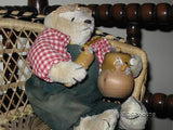 German Musical Bear with Honey Pot