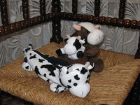 Various Set of 3 Cow Plush Keychain Phone Holder Pencil Case