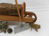 Antique European Wooden Handmade Wheelbarrow Peat Cart Dog & Accessories