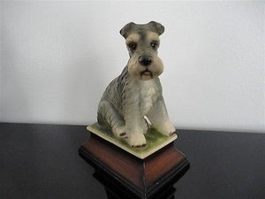 Vintage Japanese Schnauzer Porcelain Dog Figurine 6x5x3 Inch Marked