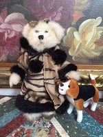 Creature Comforts Bear Walking Beagle Dog Fully Jointed 10in. Tiger Striped Coat