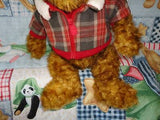 Gund HAGEN Bear Faux Brown Mohair 17 Inch Retired 2001 New