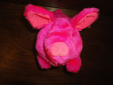 Iwaya PIG Walking Grunting Neon Pink Plush Toy China Battery Operated 1986