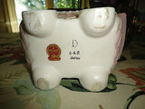 Vintage RUBENS Made Japan Baby Buggy Carriage Porcelain Planter Ornament 642