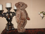 Vintage Germany OOAK Mohair Bear Leather Paws Glass Eyes 15 inch