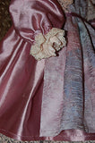 Vintage Porcelain Doll Silk Dress 45 CM 1960s Very RARE