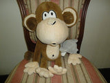 BOBBY JACK Brand Monkey with Mouse Stuffed Toy 17 inch