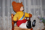 Vintage 1978 Argentina World Cup Champions Soccer Bear Brown 31.5 Inch 80 cm