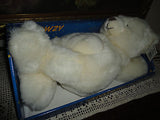 DROWZY Mechanical Snoring Yawning Laying Bear Big Belly Moves 14" Autruche PQ