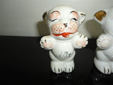 Antique 1920 1930 Japanese Salt and Pepper Bonzo DOGS Hand Painted 3 inch