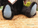 Hermann Shadow Black Blue Mohair Bear 535/1000 11 Inch 1997