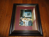 Canadian Artist Shirley Deaville Framed Print " Early Riser " Boy Teddy Dog