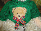 Ganz 1998 EATON Bear 17 inch Christmas Teddy in Knitted Sweater CH2257 Retired