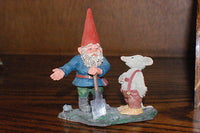 Rien Poortvliet Classic David the Gnome Statue Al with Mouse 2001 Retired Egbert