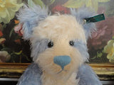 PANDA Effanbee Humpback Bear Essentials Blue Cream 100% Mohair 18in. Button/Tag