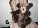 JUMBO One of a Kind Teddy Bear Faux Mink Leather Paws 20 Inch Jointed AOOAK