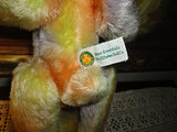 Effanbee Bear Essentials 100% Mohair Rainbow Bear Fully Jointed 14in. Button/Tag