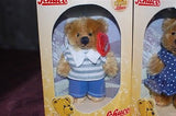 Schuco Bearli Baby Boy and Baby Girl Bear Collectible Set of 2
