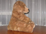 Chosun Brown Teddy Bear Plush Sitting Vinyl Nose 15 Inch 1980s