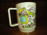 Vintage Child Fairy Tale Cup General Plastics Quebec Red Riding Hood 3 Lil Pigs