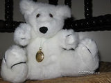 Dragon Toys LTD UK White Bear Golden Colored Medallion