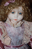 Vintage Porcelain Doll Silk Dress 45 CM 1960s Very RARE